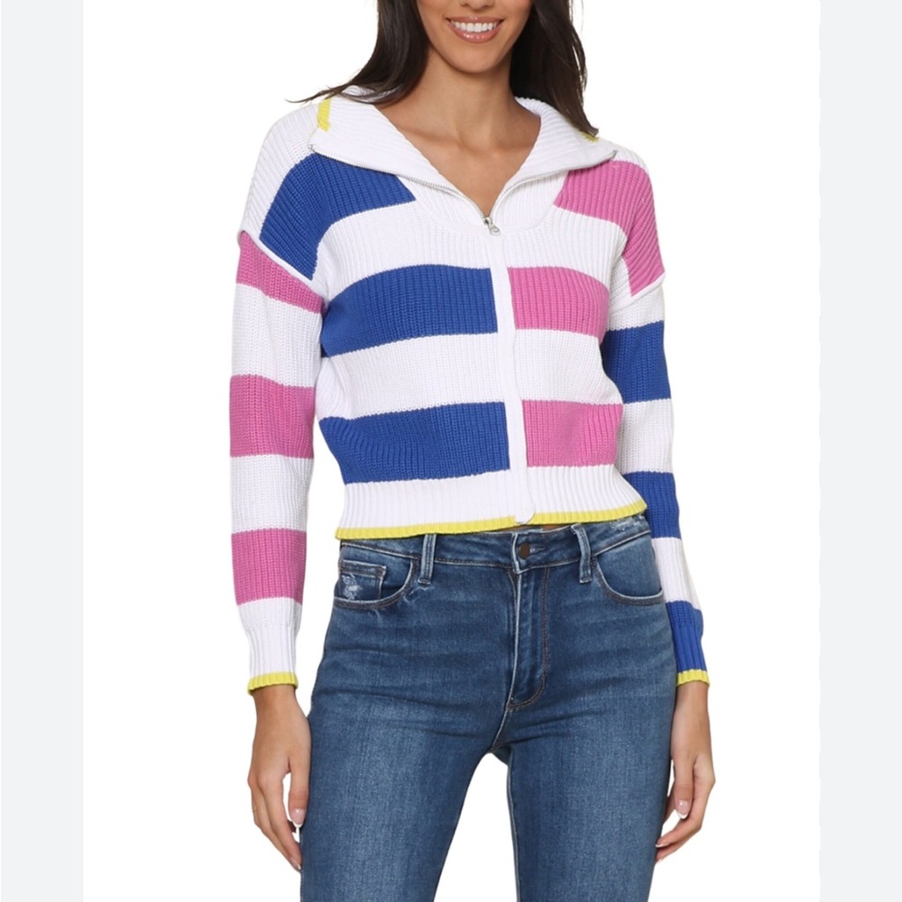 Central Park West, quarter zip sweater, size large, never worn.